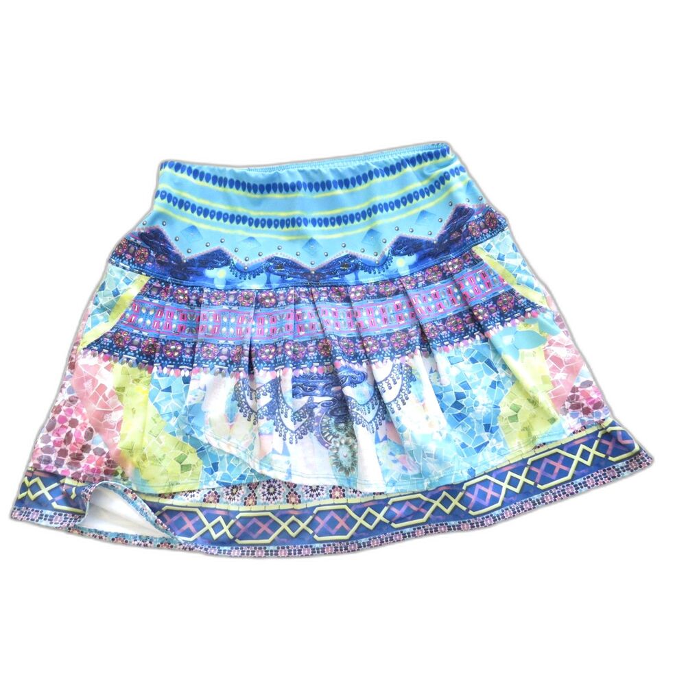 Lucky in Love Atlantis Tiered Tennis Skirt/Skort  Bohochic S EUC